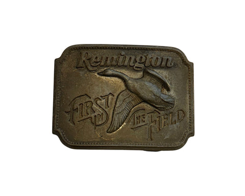 Vintage Belt Buckle - Remington Duck Rust