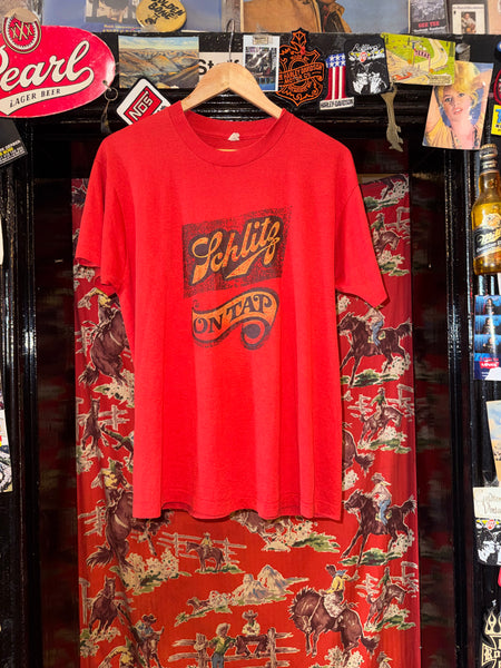 Vintage Red Schlitz Beer T-shirt (XL)