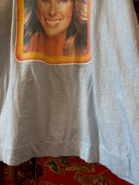 Vintage Blue Farrah Fawcett  T-shirt (S)