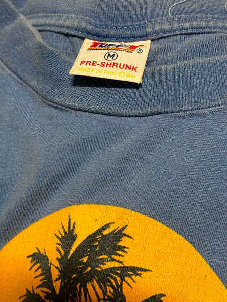 Vintage Blue Hawaii Palm Trees 1989 T-shirt (M)