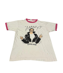 Happy Days The Fonz 1976 Vintage Ringer T-shirt (M)