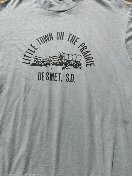 Vintage Blue Little Town on The Praire T-shirt (XL-XXL)