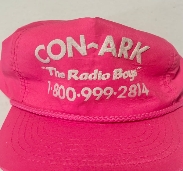 Vintage Pink Fluro Hat - Con-Ark Radio Boys