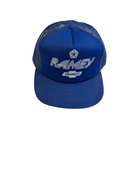 Vintage Chevy Ramey Blue Trucker Hat
