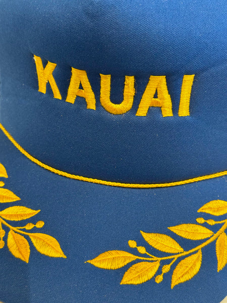 Vintage Blue Kuai Leafing Trucker Hat