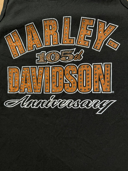 Vintage Harley Davidson Rhinestone 105th Tank Top (M)