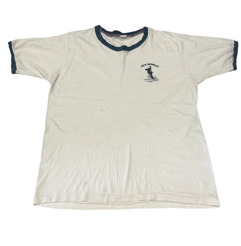 Vintage Sea World Ringer T-shirt (L)