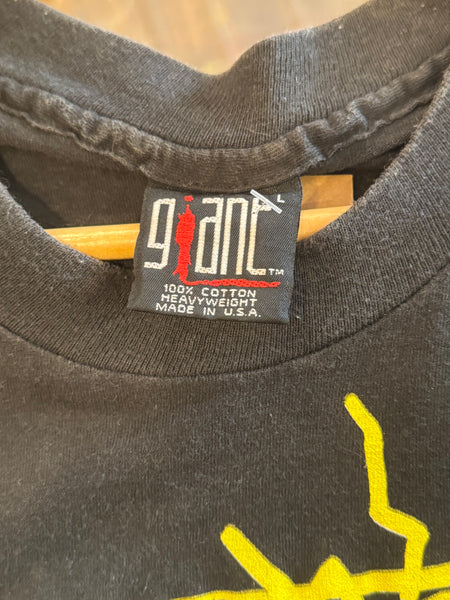 Vintage Neon Frog Jimmy Buffett Black T-shirt (L)