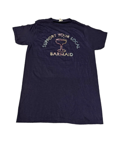 Vintage 80s ‘Support Your Local Barmaid’ T-shirt (S)