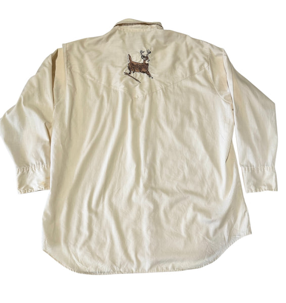 Vintage Cream Deer  ‘Western Wear’ - Western Shirt (XXL)