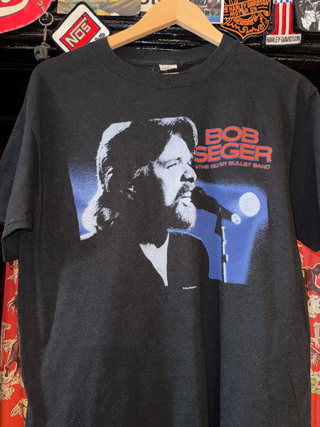 Vintage Bob Seger & Silver Bullet Band Black T-shirt 1986 (L/XL)