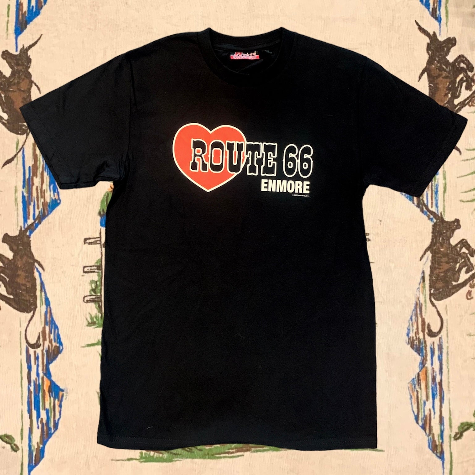 Route 66  Heart T-Shirt - Black/col