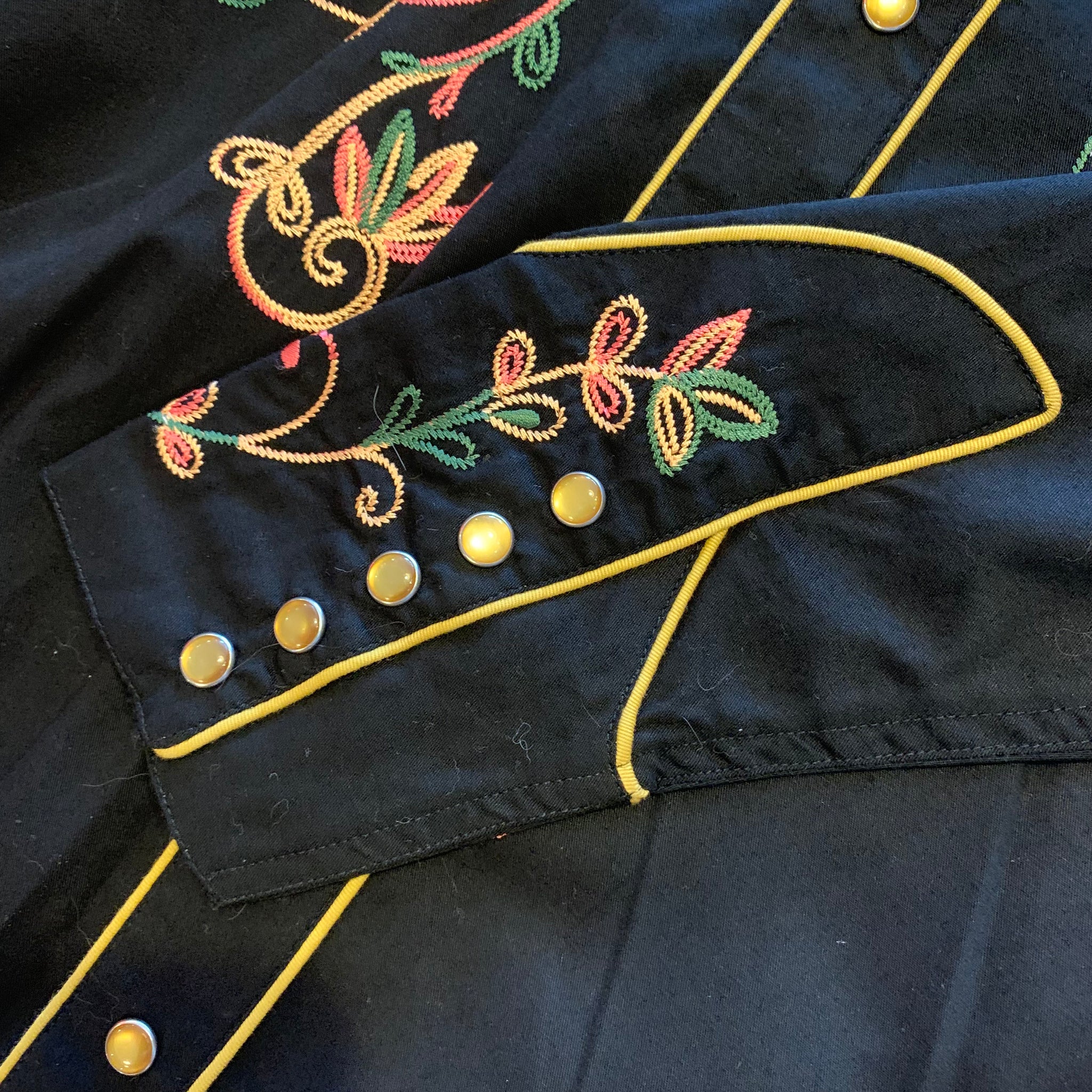 Rockmount Ranch Wear Western Shirt - Black Vintage Variegated