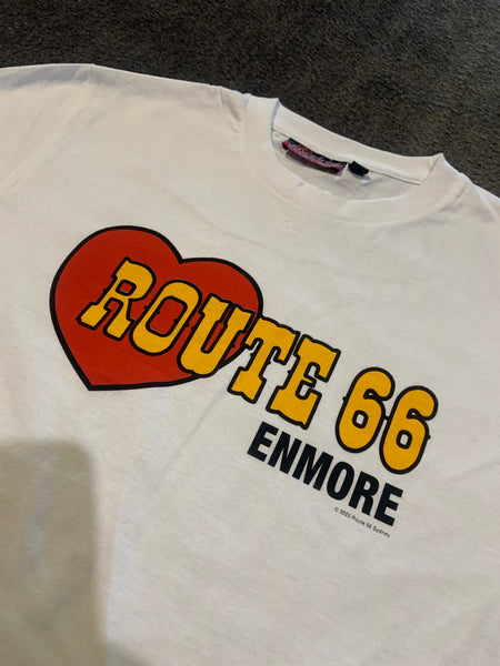 Route 66  Heart T-Shirt - White/col