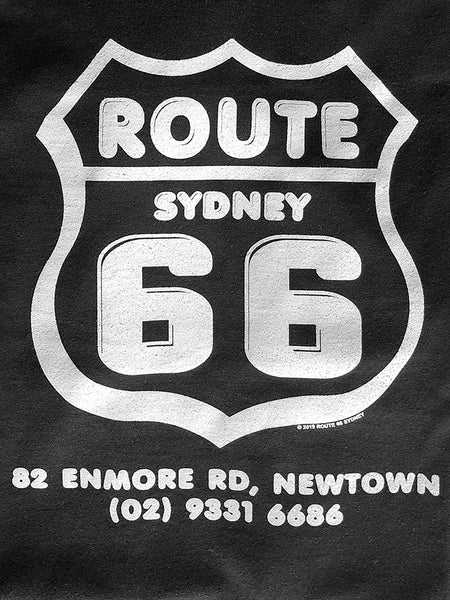 Route 66 Shield Logo T-Shirt - Black/White