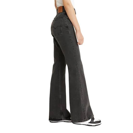 70's High Rise Flare Women's Jeans - Black