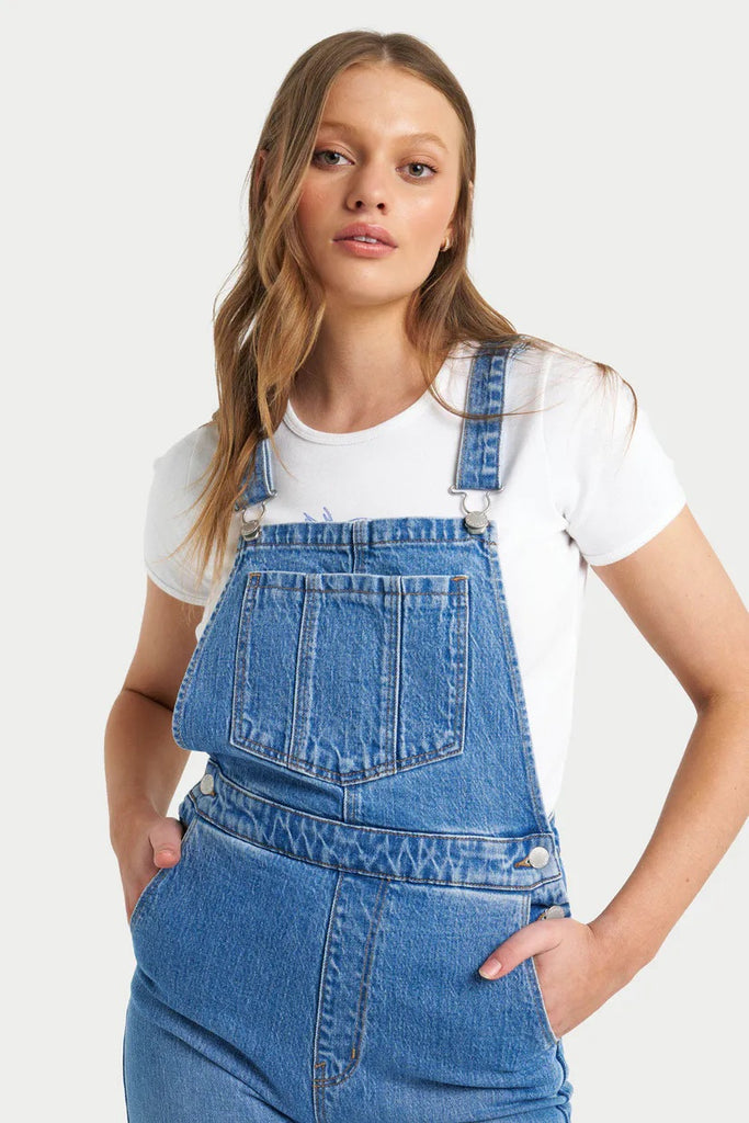 Rolla's Duster Crop Bootcut Overalls - Eco Salty Blue – Route 66